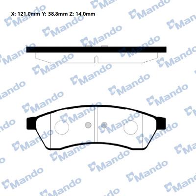 Mando RMPD14NS - Kit de plaquettes de frein, frein à disque cwaw.fr