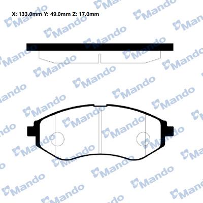 Mando RMPD16NS - Kit de plaquettes de frein, frein à disque cwaw.fr