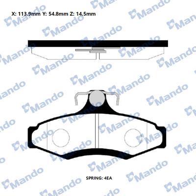 Mando RMPD11NS - Kit de plaquettes de frein, frein à disque cwaw.fr