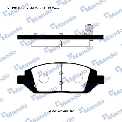 Mando RMPD39 - Kit de plaquettes de frein, frein à disque cwaw.fr