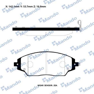 Mando RMPD36NS - Kit de plaquettes de frein, frein à disque cwaw.fr