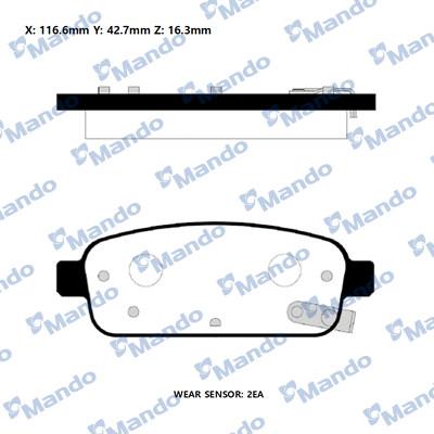 Mando RMPD31NS - Kit de plaquettes de frein, frein à disque cwaw.fr