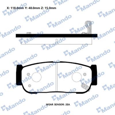 Mando RMPD38 - Kit de plaquettes de frein, frein à disque cwaw.fr