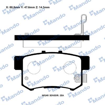 Mando RMPD33NS - Kit de plaquettes de frein, frein à disque cwaw.fr