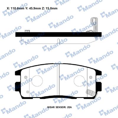 Mando RMPD29NS - Kit de plaquettes de frein, frein à disque cwaw.fr