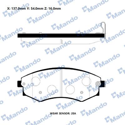 Mando RMPD20NS - Kit de plaquettes de frein, frein à disque cwaw.fr