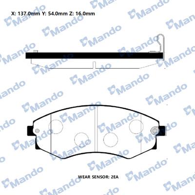 Mando RMPD21NS - Kit de plaquettes de frein, frein à disque cwaw.fr