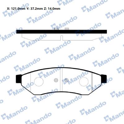 Mando RMPD23 - Kit de plaquettes de frein, frein à disque cwaw.fr