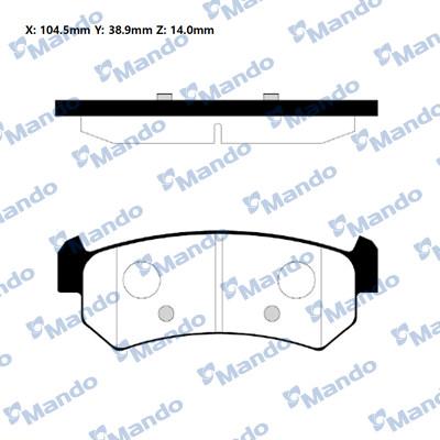 Mando RMPD22NS - Kit de plaquettes de frein, frein à disque cwaw.fr