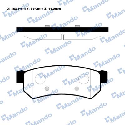 Mando RMPD27NS - Kit de plaquettes de frein, frein à disque cwaw.fr