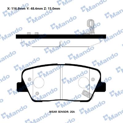 Mando RMPH45NS - Kit de plaquettes de frein, frein à disque cwaw.fr