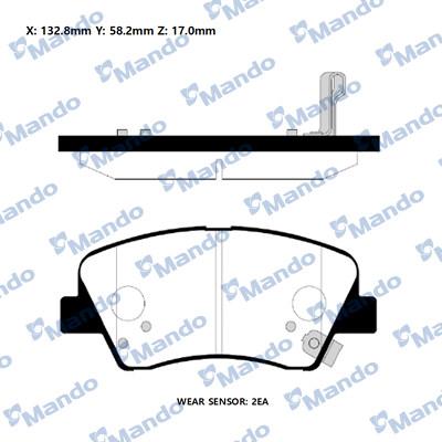 Mando RMPH46NS - Kit de plaquettes de frein, frein à disque cwaw.fr