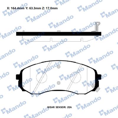 Mando RMPH40NS - Kit de plaquettes de frein, frein à disque cwaw.fr