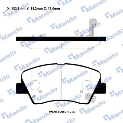 Mando RMPH47NS - Kit de plaquettes de frein, frein à disque cwaw.fr