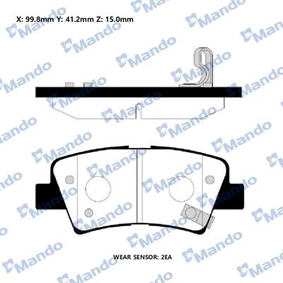 Mando RMPH59NS - Kit de plaquettes de frein, frein à disque cwaw.fr