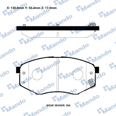 Mando RMPH56NS - Kit de plaquettes de frein, frein à disque cwaw.fr