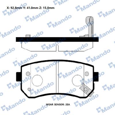 Mando RMPH58NS - Kit de plaquettes de frein, frein à disque cwaw.fr