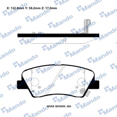 Mando RMPH64NS - Kit de plaquettes de frein, frein à disque cwaw.fr