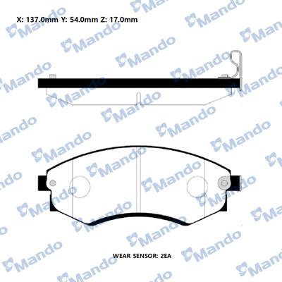 Mando RMPH04NS - Kit de plaquettes de frein, frein à disque cwaw.fr