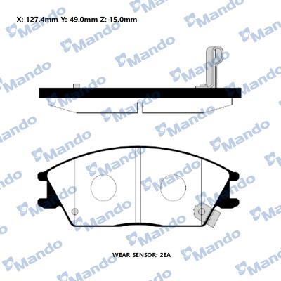 Mando RMPH01NS - Kit de plaquettes de frein, frein à disque cwaw.fr