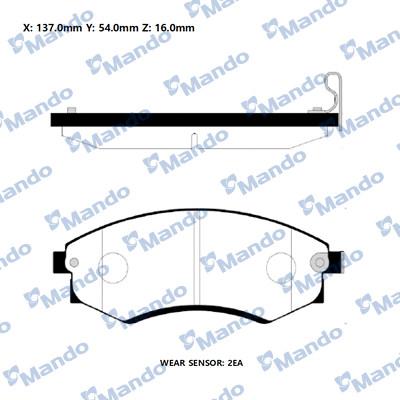 Mando RMPH08NS - Kit de plaquettes de frein, frein à disque cwaw.fr