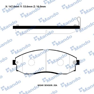 Mando RMPH07NS - Kit de plaquettes de frein, frein à disque cwaw.fr