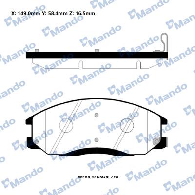 Mando RMPH19NS - Kit de plaquettes de frein, frein à disque cwaw.fr