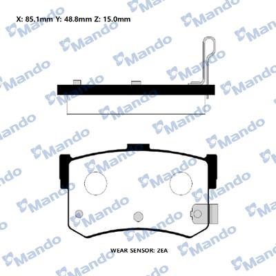 Mando RMPH15NS - Kit de plaquettes de frein, frein à disque cwaw.fr