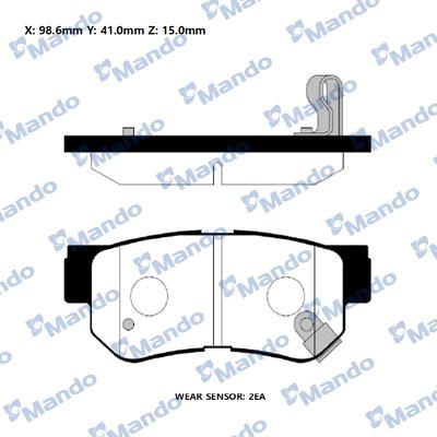 Mando RMPH18NS - Kit de plaquettes de frein, frein à disque cwaw.fr