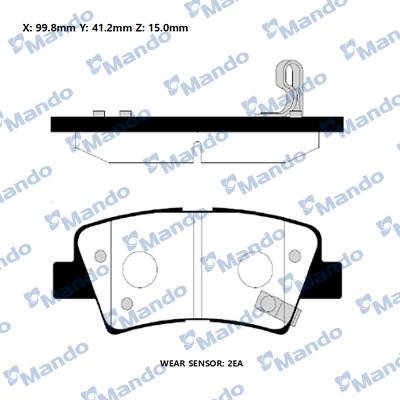 Mando RMPH39NS - Kit de plaquettes de frein, frein à disque cwaw.fr