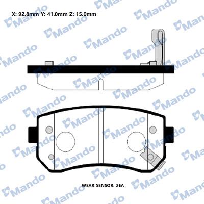 Mando RMPH35NS - Kit de plaquettes de frein, frein à disque cwaw.fr