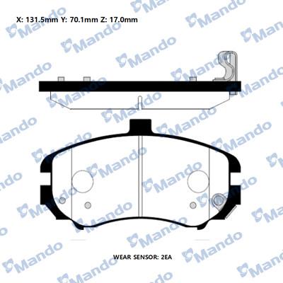 Mando RMPH36NS - Kit de plaquettes de frein, frein à disque cwaw.fr