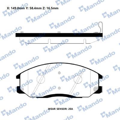 Mando RMPH31NS - Kit de plaquettes de frein, frein à disque cwaw.fr