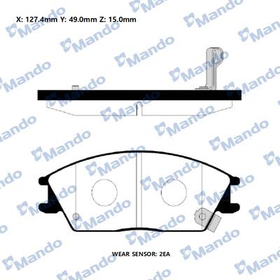 Mando RMPH26NS - Kit de plaquettes de frein, frein à disque cwaw.fr