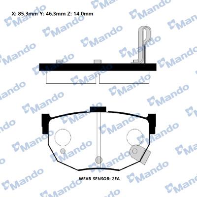 Mando RMPH21NS - Kit de plaquettes de frein, frein à disque cwaw.fr