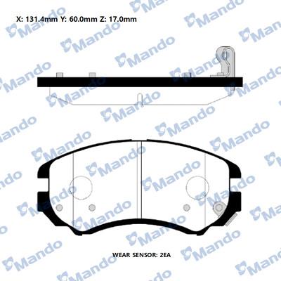 Mando RMPH23NS - Kit de plaquettes de frein, frein à disque cwaw.fr