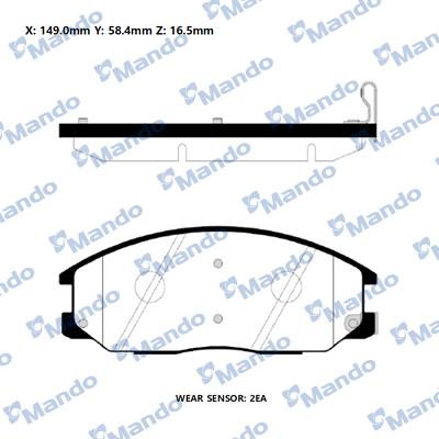 Mando RMPH27NS - Kit de plaquettes de frein, frein à disque cwaw.fr