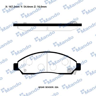 Mando RMPI03NS - Kit de plaquettes de frein, frein à disque cwaw.fr