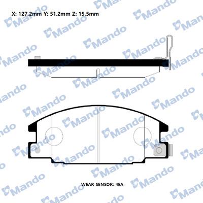 Mando RMPI02NS - Kit de plaquettes de frein, frein à disque cwaw.fr