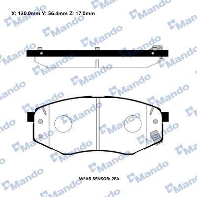 Mando RMPK44NS - Kit de plaquettes de frein, frein à disque cwaw.fr