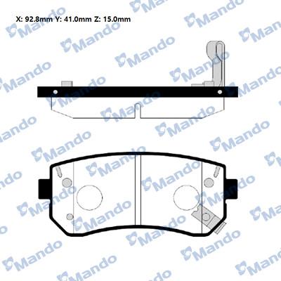 Mando RMPK46NS - Kit de plaquettes de frein, frein à disque cwaw.fr