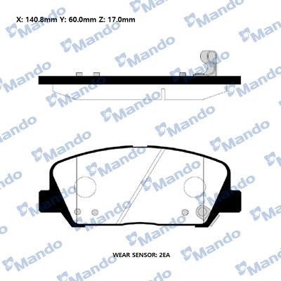 Mando RMPK47NS - Kit de plaquettes de frein, frein à disque cwaw.fr