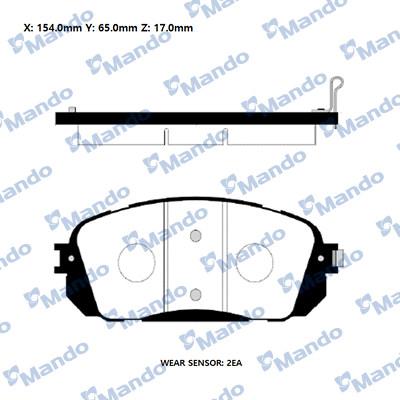 Mando RMPK51 - Kit de plaquettes de frein, frein à disque cwaw.fr