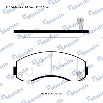 Mando RMPK09 - Kit de plaquettes de frein, frein à disque cwaw.fr