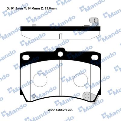 Mando RMPK06NS - Kit de plaquettes de frein, frein à disque cwaw.fr