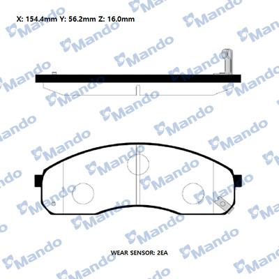 Mando RMPK13NS - Kit de plaquettes de frein, frein à disque cwaw.fr