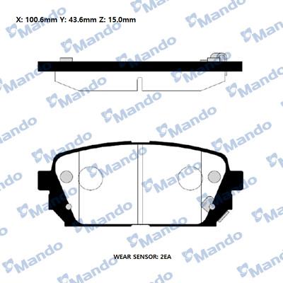 Mando RMPK35NS - Kit de plaquettes de frein, frein à disque cwaw.fr