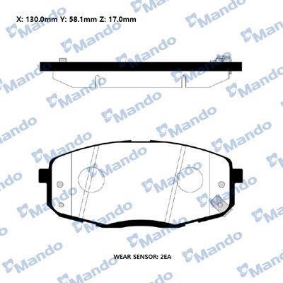 Mando RMPK36NS - Kit de plaquettes de frein, frein à disque cwaw.fr