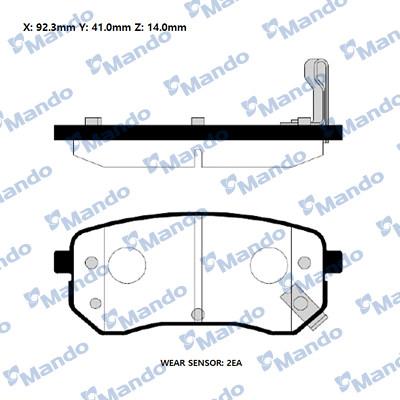 Mando RMPK30NS - Kit de plaquettes de frein, frein à disque cwaw.fr