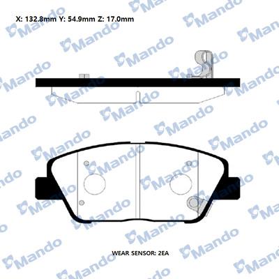 Mando RMPK38NS - Kit de plaquettes de frein, frein à disque cwaw.fr